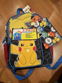 Pokemon Backpack Set New With Tags