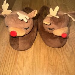 Comfy Reindeer Slippers