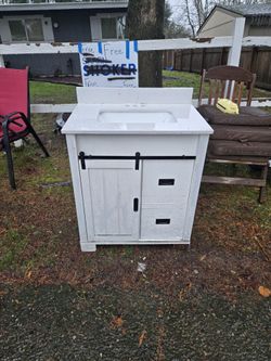 Free 30 Inch White Vanity