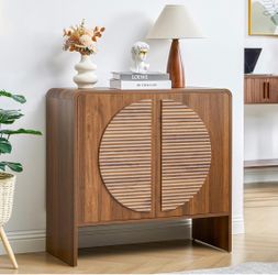 New In Box! 2 Door Fluted Sideboard Buffet Cabinet