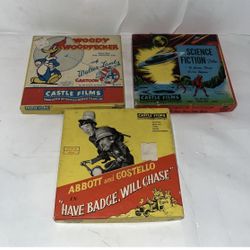 Abbott And ,Woody Woodpecker, it Came From Outer Space 8mm Movies Castle Film $20 For All