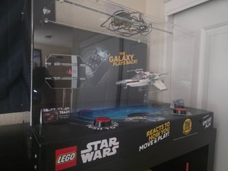 Star Wars LEGO interactive display.