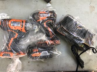 New drill and impact with 4 ah battery and fast charger
