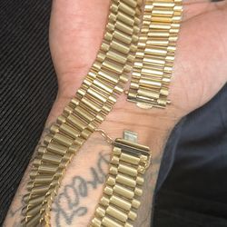 10k ROLEX/ Gold President Jubilee Necklace