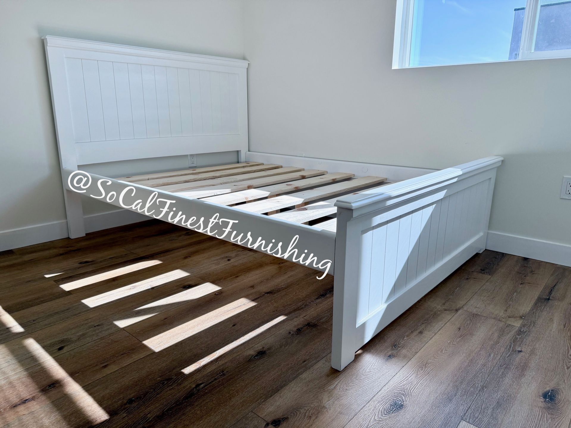 White Full Bed Frame - No Mattress