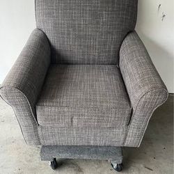 GRAY SWIVEL GLIDER CHAIR