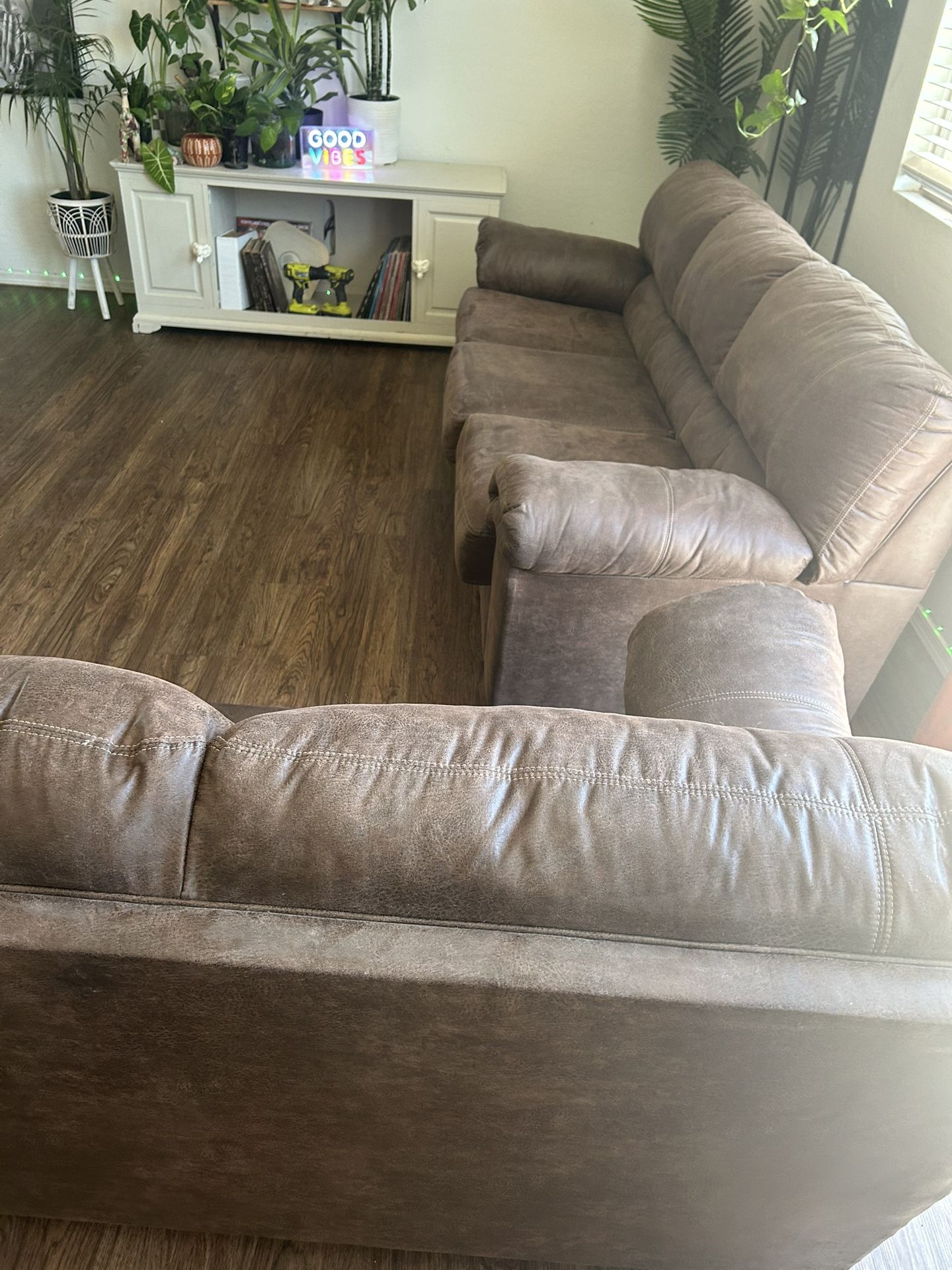 Brown Leather Couches