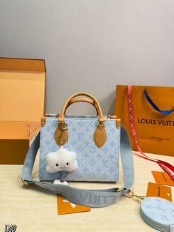 🩵 Baby Blue Top Handle Bag