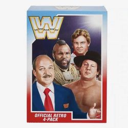 RARE Mattel WWE Retro Wave 1 Figure Set - Mr. T, Rowdy, Ace, Mean Gene