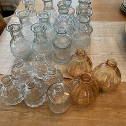 23 Glass Bud Vases