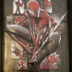Spider man wall photos (glass/frames) large