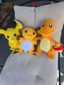 3 BEAUTIFUL  POKEMON. STUFFED   FIGURES