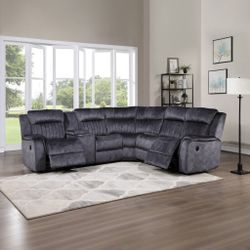 Luxurious manual reclining sectional