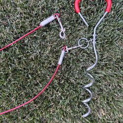 Dog Tie Out Cable And Stake 