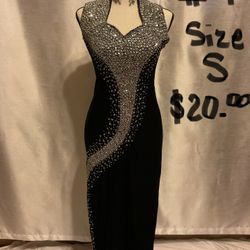 #4-Black Sequins Long Dress. Brand Name: No Tags. Size Small. 