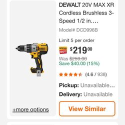 Dewalt Hammer Drill DCD996B