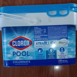 Clorox Xtra Blue Chlorinating Tablets  3 Inch Approximately 5lbs