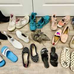 14 Piece Bundle Of Women’s Shoes, Size 7.5