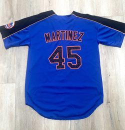 Authentic Pedro Martínez (#45) NY Mets Jersey - Size 52