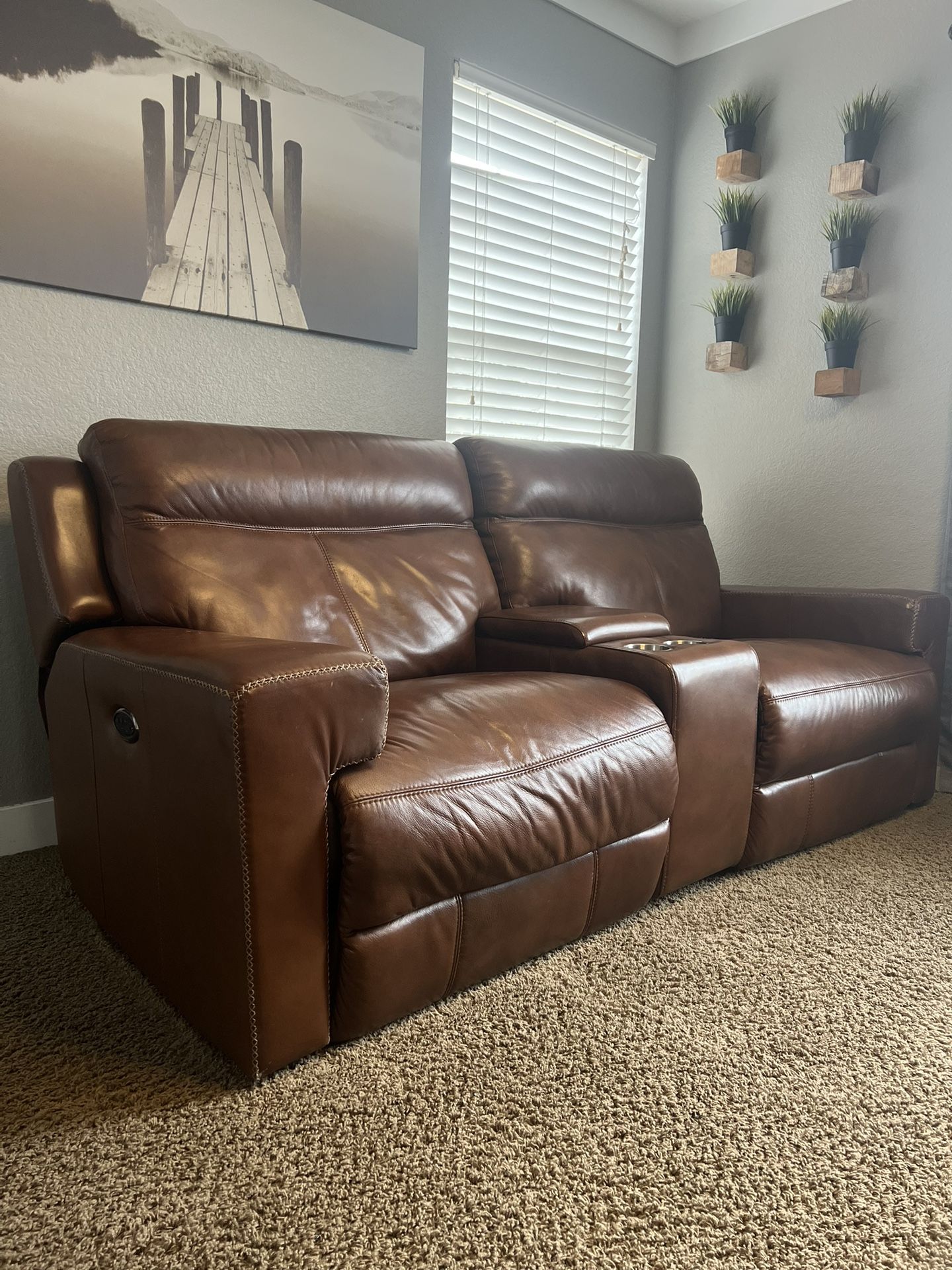 Powered Loveseat Recliner Sofa