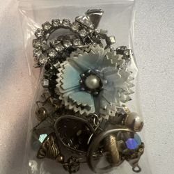 Bag of VTG jewelry pieces for repurposing as is