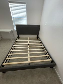 Queen bed frame with headboard