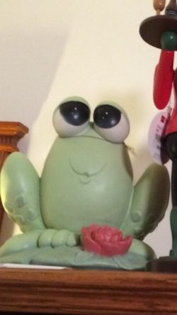 Precious Moments Frog. 9" tall and 9" wide.