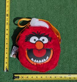 The Muppets Animal Round Head Buckle-Down Faux Furry Disney Cross-Body Bag NWT