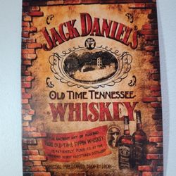 Metal Sign Jack Daniels No.7 Old Time Tennesse Whiskey  Wall Art Room Aesthetic