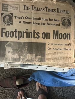 1969 Dallas Times Herald Moon Landing Newspaper