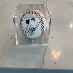 MLB ball signed by Luis Urias