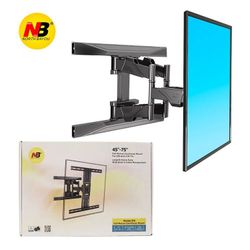 BRAND NEW WALL MOUNT SALE LARGE UNIVERSAL DUAL ARM SWIVEL MOUNT Fits Mosts 50-75” LED LCD OLED Plasma Articulating Swivel Model P6