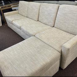 ✨ Like New, High-Quality American Leather Comfort Sleeper & Ottoman! ✨ 