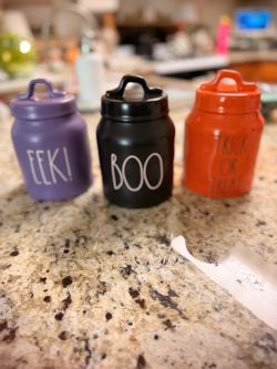 Rae Dunn Halloween Baby Canisters