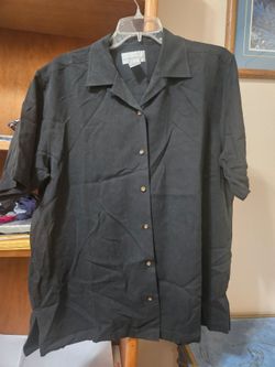 Cutter And Buck Black Silk Polo XLarge Ladies Mint