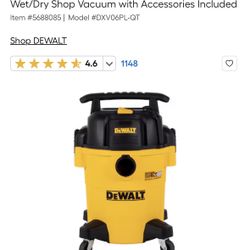 ISO DEWALT ULTRASONIC SHOP VACUUM