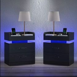 Set Of LED Nightstands
