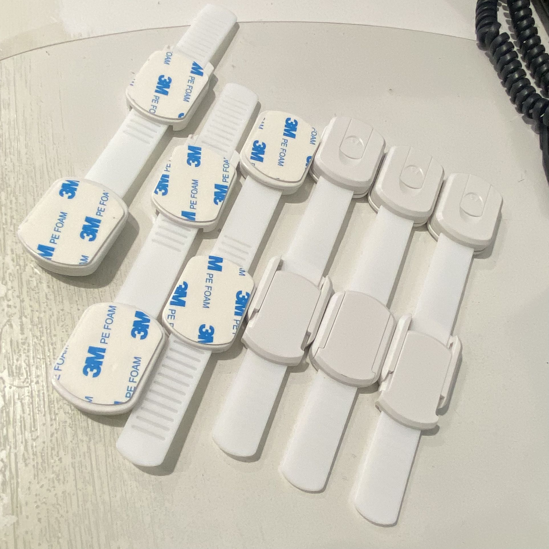 Cabinet Locks Baby Proofing, Child Proof Cabinet Locks with 3M Adhesive Child Safety Locks for Refrigerator, Doors, Drawer