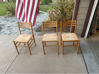 3 Farmhouse chairs.