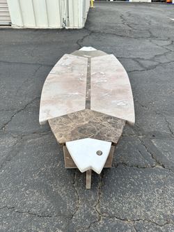 Rare 1970s-1980s Postmodern Marble Coffee Table | Sculptural Design