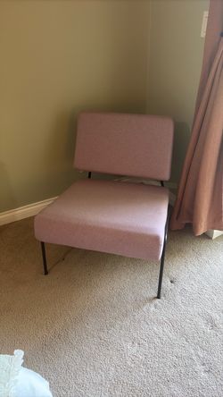 West elm wire frame chair pink