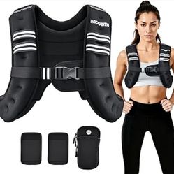Vest,6lb/8lb/10lb/12lb/16lb/20lb/25lb/30lb Weight Vest with Reflective Stripe, Body Weight Vests for Women, Men, Weight Loss Workout