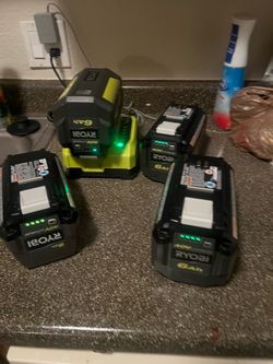 Ryobi 6ah(x3) + 8ah(x1) + Charger