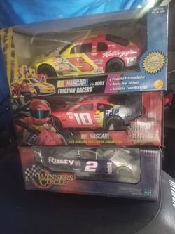 3 NASCAR racing cars