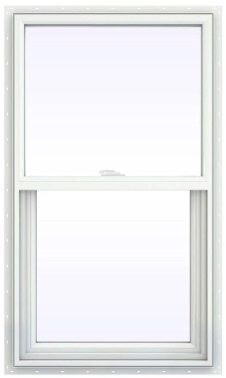 NEW Jeld-Wen - 23.5” x 35.5” White Vinyl Single Hung Window w/Fiberglass Mesh Screen