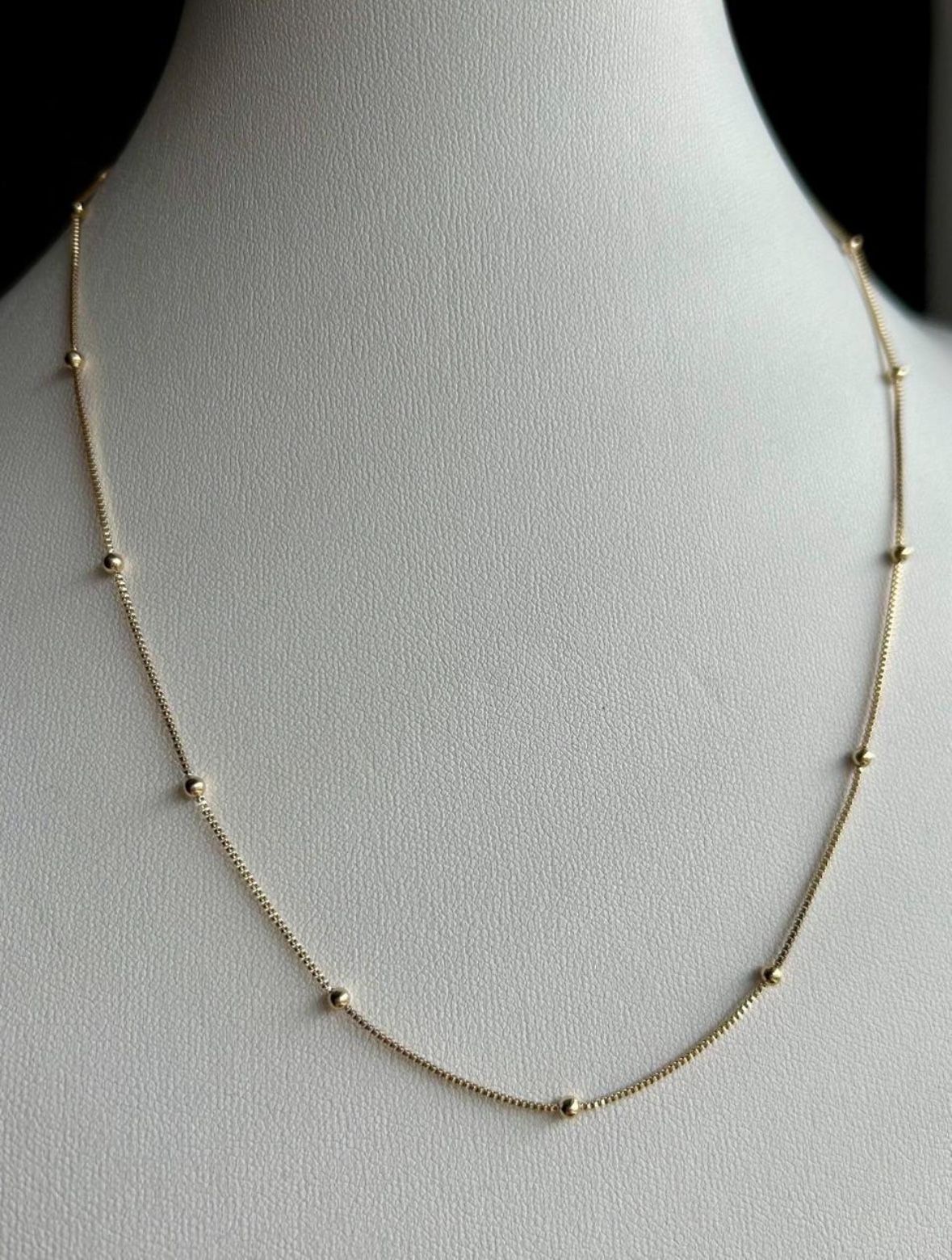 18k Gold Plated Beaded Necklace
