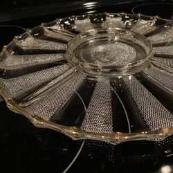 Glass and Gold Serving Platter
