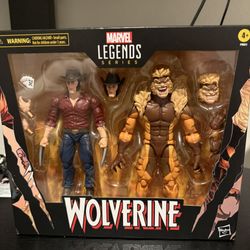 Marvels Legends 2 Pack Logan And Sabertooth 30th Wolverine Anniversary