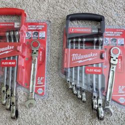 Milwaukee Flex-Head Ratcheting Combination Wrench Set