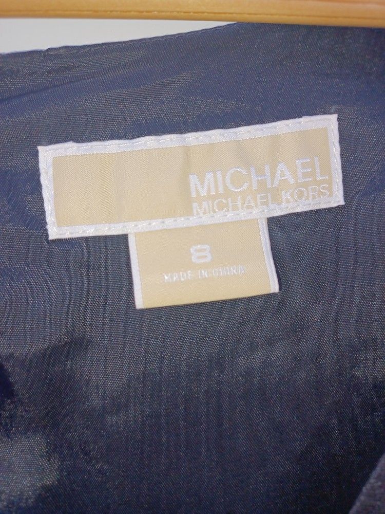 NEW MICHAEL KORS WOMEN SIZE 8 BLACK SLEEVELESS SHEATH DRESS COST 189